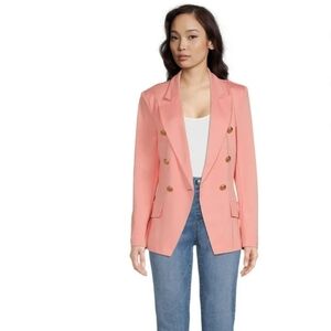 Attitude Unknown Women's Pink Double-Breasted Blazer Size XS